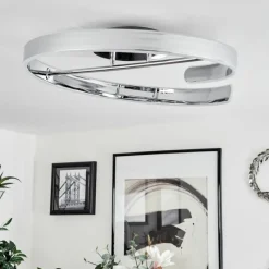 hofstein Plafonnier Rosemond LED Chrome, Blanc, 1 lumière