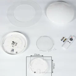 hofstein Plafonnier Rosenga LED Blanc, 1 lumière, Télécommandes