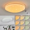 hofstein Plafonnier Rosenga LED Blanc, 1 lumière, Télécommandes