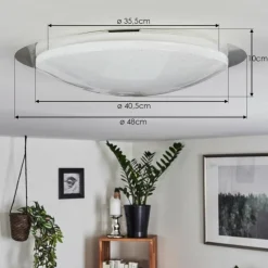 hofstein Plafonnier Rosenga LED Blanc, 1 lumière, Télécommandes