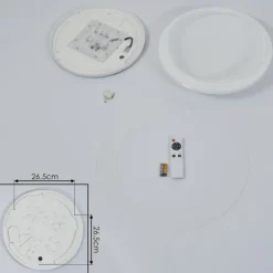 hofstein Plafonnier Rosenga LED Blanc, 1 lumière, Télécommandes