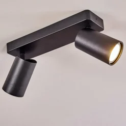 hofstein Plafonnier Rubeltein Noir, 2 lumières