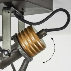 Lampes Industrielles-hofstein Plafonnier Russu Gris, 1 lumière