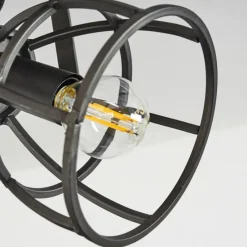 Lampes Industrielles-hofstein Plafonnier Russu Gris, 1 lumière