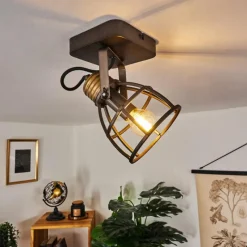 Lampes Industrielles-hofstein Plafonnier Russu Gris, 1 lumière