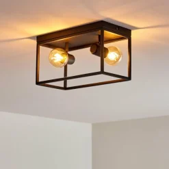 Lampes Vintages & Rétros-hofstein Plafonnier Ryssby Noir, 2 lumières