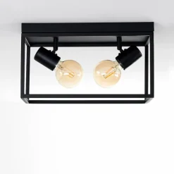 Lampes Vintages & Rétros-hofstein Plafonnier Ryssby Noir, 2 lumières