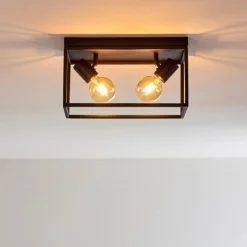 Lampes Vintages & Rétros-hofstein Plafonnier Ryssby Noir, 2 lumières