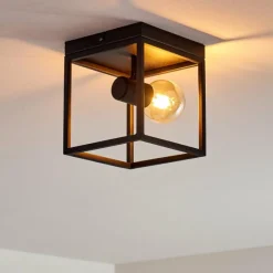 Lampes Vintages & Rétros-hofstein Plafonnier Ryssby Noir, 1 lumière