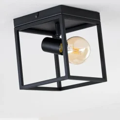 Lampes Vintages & Rétros-hofstein Plafonnier Ryssby Noir, 1 lumière