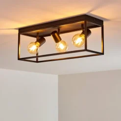 Lampes Vintages & Rétros-hofstein Plafonnier Ryssby Noir, 3 lumières