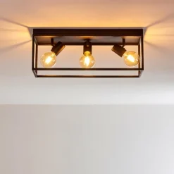 Lampes Vintages & Rétros-hofstein Plafonnier Ryssby Noir, 3 lumières