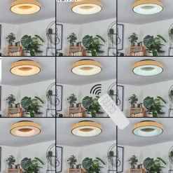 hofstein Plafonnier Sachseln LED Noir, 1 lumière