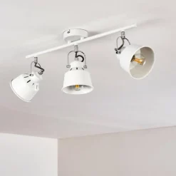 Lampes Industrielles-hofstein Plafonnier Safari Blanc, 3 lumières