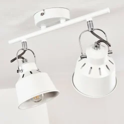 Lampes Industrielles-hofstein Plafonnier Safari Blanc, 2 lumières