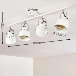 hofstein Plafonnier Safari Blanc, 4 lumières