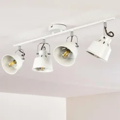 hofstein Plafonnier Safari Blanc, 4 lumières