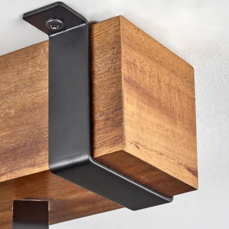 Luminaires Scandinaves-hofstein Plafonnier Safari Brun, Noir, 2 lumières