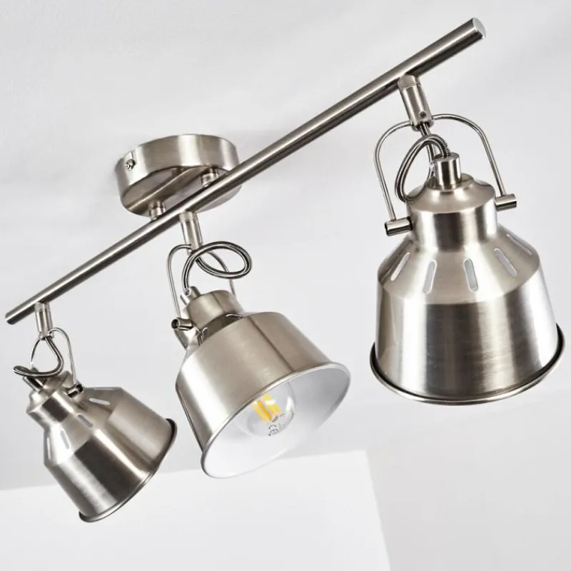 Lampes Industrielles-hofstein Plafonnier Safari Chrome brossé, 3 lumières