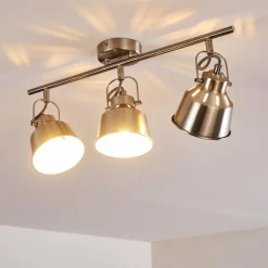 Lampes Industrielles-hofstein Plafonnier Safari Chrome brossé, 3 lumières