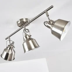 Lampes Industrielles-hofstein Plafonnier Safari Chrome brossé, 3 lumières