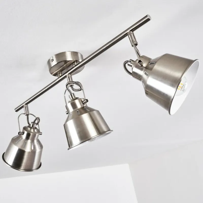 Lampes Industrielles-hofstein Plafonnier Safari Chrome brossé, 3 lumières