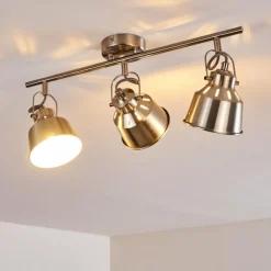 Lampes Industrielles-hofstein Plafonnier Safari Chrome brossé, 3 lumières