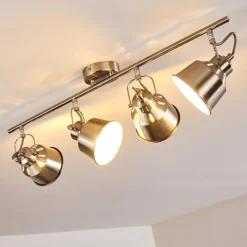 Lampes Industrielles-hofstein Plafonnier Safari Chrome brossé, 4 lumières