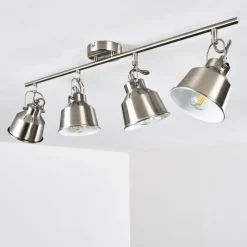 Lampes Industrielles-hofstein Plafonnier Safari Chrome brossé, 4 lumières