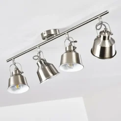 Lampes Industrielles-hofstein Plafonnier Safari Chrome brossé, 4 lumières