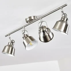 Lampes Industrielles-hofstein Plafonnier Safari Chrome brossé, 4 lumières