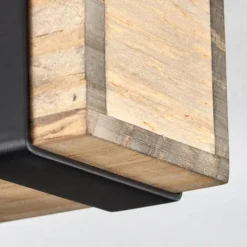 Luminaires Scandinaves-hofstein Plafonnier Safari Écru, Noir, 2 lumières