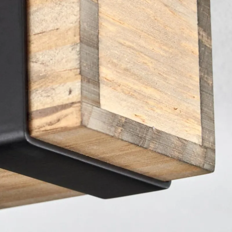 Luminaires Scandinaves-hofstein Plafonnier Safari Écru, Noir, 2 lumières