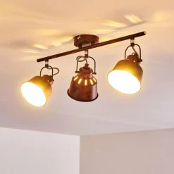 Lampes Industrielles-hofstein Plafonnier Safari Rouille, 3 lumières