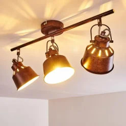 Lampes Industrielles-hofstein Plafonnier Safari Rouille, 3 lumières