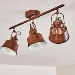 Lampes Industrielles-hofstein Plafonnier Safari Rouille, 3 lumières
