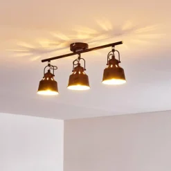 Lampes Industrielles-hofstein Plafonnier Safari Rouille, 3 lumières