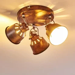 Lampes Industrielles-hofstein Plafonnier Safari Rouille, 3 lumières