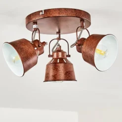 Lampes Industrielles-hofstein Plafonnier Safari Rouille, 3 lumières