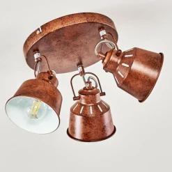 Lampes Industrielles-hofstein Plafonnier Safari Rouille, 3 lumières