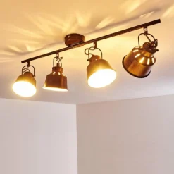 Lampes Industrielles-hofstein Plafonnier Safari Rouille, 4 lumières