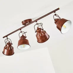 Lampes Industrielles-hofstein Plafonnier Safari Rouille, 4 lumières