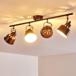 Lampes Industrielles-hofstein Plafonnier Safari Rouille, 4 lumières