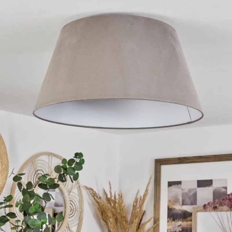 Lampes En Tissu-hofstein Plafonnier Sagu Blanc, 1 lumière