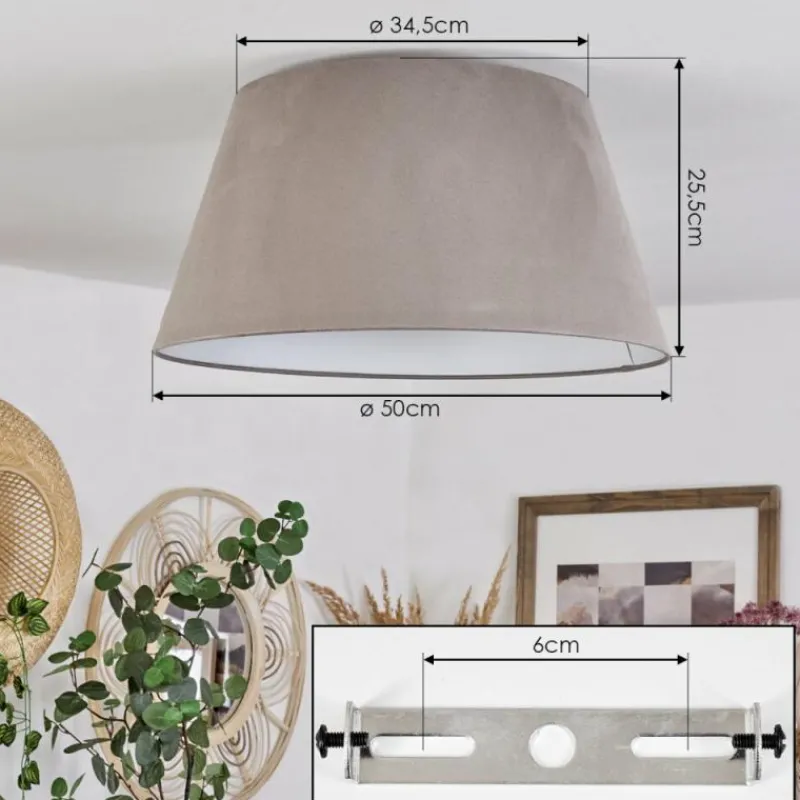 Lampes En Tissu-hofstein Plafonnier Sagu Blanc, 1 lumière