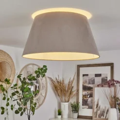 Lampes En Tissu-hofstein Plafonnier Sagu Blanc, 1 lumière