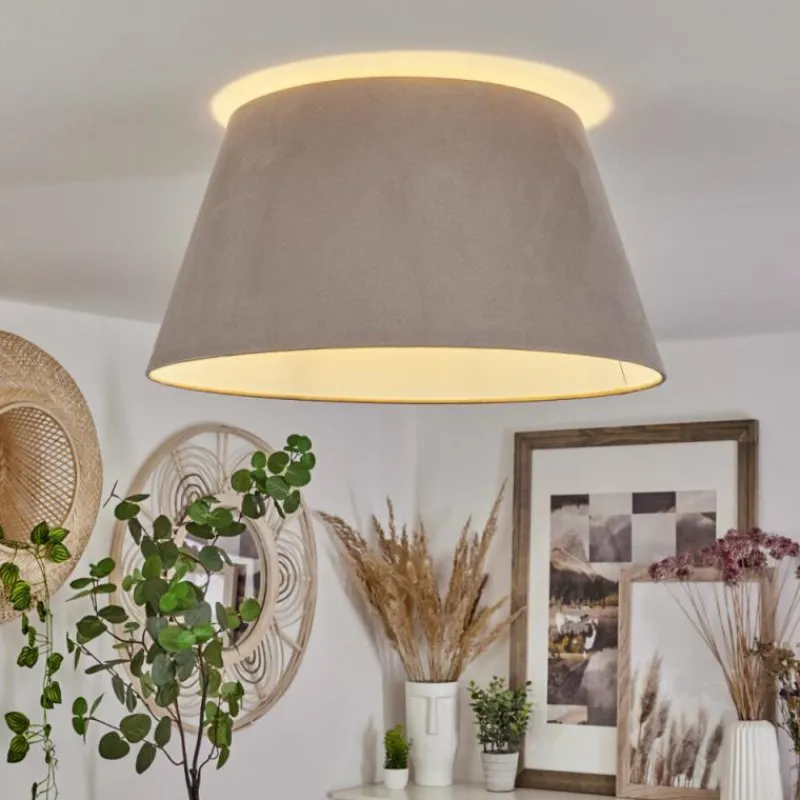 Lampes En Tissu-hofstein Plafonnier Sagu Blanc, 1 lumière