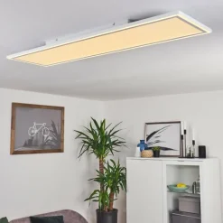 hofstein Plafonnier Salamo LED Blanc, 2 lumières, Télécommandes