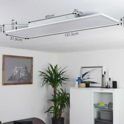 hofstein Plafonnier Salamo LED Blanc, 2 lumières, Télécommandes