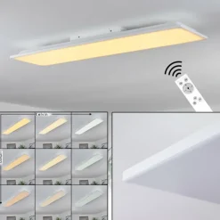 hofstein Plafonnier Salamo LED Blanc, 1 lumière, Télécommandes